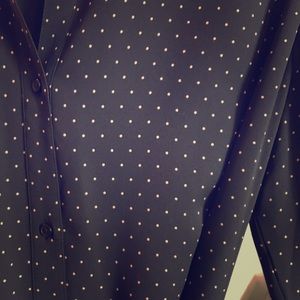 Loft polka dot shirt dress